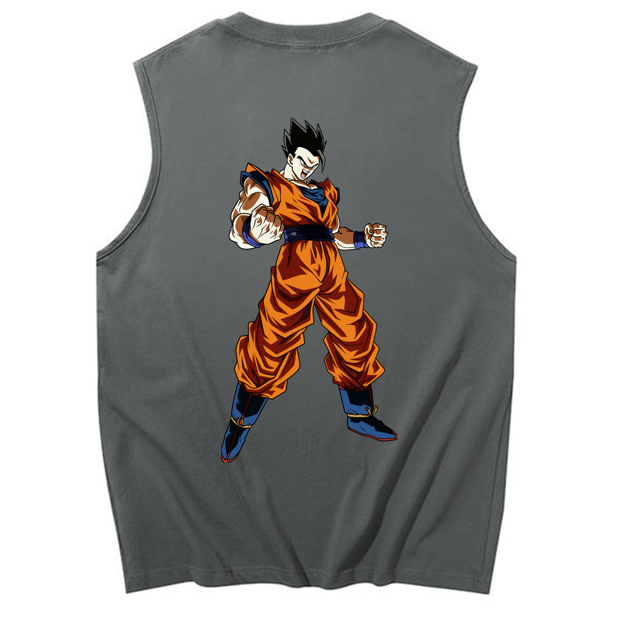 （画像用） ドラゴンボール 孫 悟飯（そんごはん）DRAGON BALL Son Gohan コットン100％タンクトップ（背面プリント）